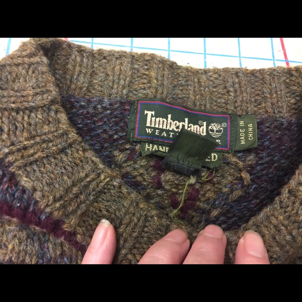 Timberland Handknit Wool Sweater Medium View 3